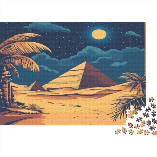 Sanddünen und Pyramideen von Gizeh 1000pcs (75x50cm) Puzzles, Die Für Erwachsene Und Personen Ab 14 Jahren Geeignet Sind Vintage-Stil von kaiyun