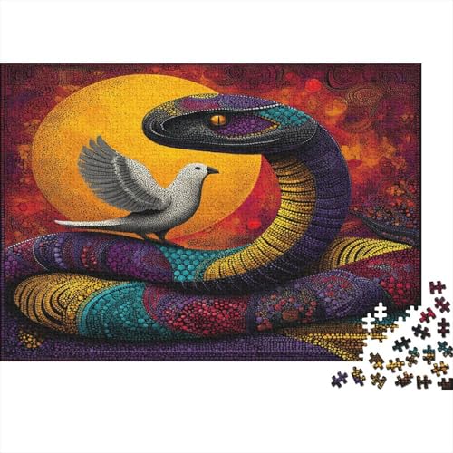 Schlange 1000pcs (75x50cm) Schwer Puzzle Lernspiel Impossible Taube Herausforderung Spielzeug Für Erwachsene Kinder von kaiyun