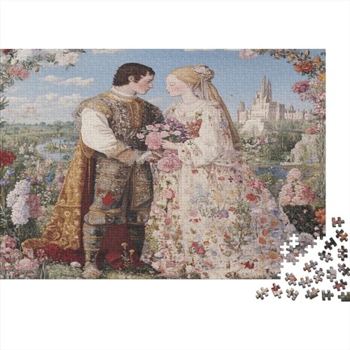 Schloss und Blumen,Rätsel Für Erwachsene 1000pcs (75x50cm),Herausforderungsspiele Schöne Liebesgeschichte von kaiyun