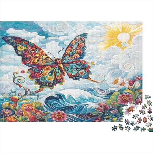 Schmetterling 1000pcs (75x50cm) Puzzle, Lernspiel Impossible Blumen Abstrakter Stil Herausforderungsspielzeug Für Erwachsene Teenager von kaiyun