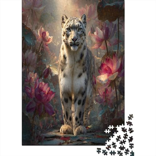 Schneeleopard zwischen Lotosblumen 70x50cm/1000pcs Puzzles, Die Für Erwachsene Und Personen Ab 14 Jahren Geeignet Sind Schneeleopard zwischen Lotosblumen 70x50cm/1000pcs Puzzles, Die Für Erwachsene Und Personen Ab 14 Jahren Geeignet Sind von kaiyun