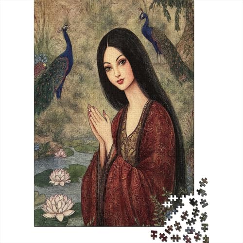 Schöne Dame 38x26cm/1000pcs Puzzles, Die Für Erwachsene Und Personen Ab 14 Jahren Geeignet Sind Lotus Pfau Schöne Dame 38x26cm/1000pcs Puzzles, Die Für Erwachsene Und Personen Ab 14 Jahren Geeignet Sind Lotus Pfau von kaiyun