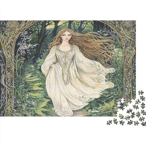 Schöne Fee with Ferns Rätsel Für Erwachsene |Fantasie, Volkskunst und Träume| 1000pcs (75x50cm) Puzzles Lernspiele Home Decor von kaiyun