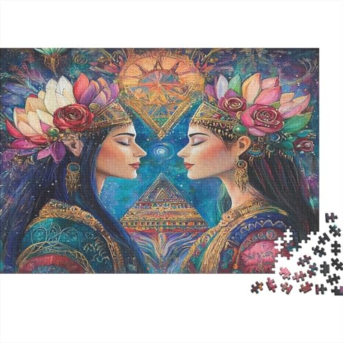 Schöne Göttin Rätsel Für Erwachsene |Pyramideen Sacred Geometry| 1000pcs (75x50cm) Puzzles Lernspiele Home Decor von kaiyun