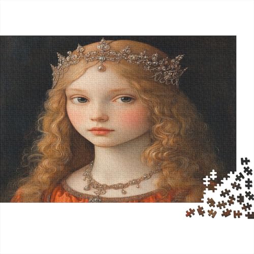 Schöne Junge Prinzessin 1000pcs (75x50cm) Schwer Puzzle Lernspiel Impossible Renaissance Herausforderung Spielzeug Für Erwachsene Kinder von kaiyun