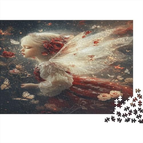 Schöne kleine Fee 1000pcs (75x50cm) Erwachsenenpuzzle - Blumen and Butterflies DIY-Puzzlespielzeug von kaiyun