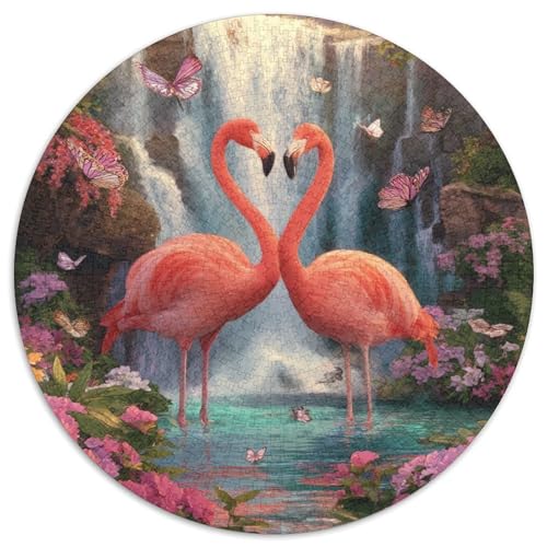 Schöner Flamingo-Prachtvoller Wasserfall 1000pcs (67.5x67.5cm) Puzzle, Lernspiel Impossible Herausforderungsspielzeug Für Erwachsene Teenager von kaiyun