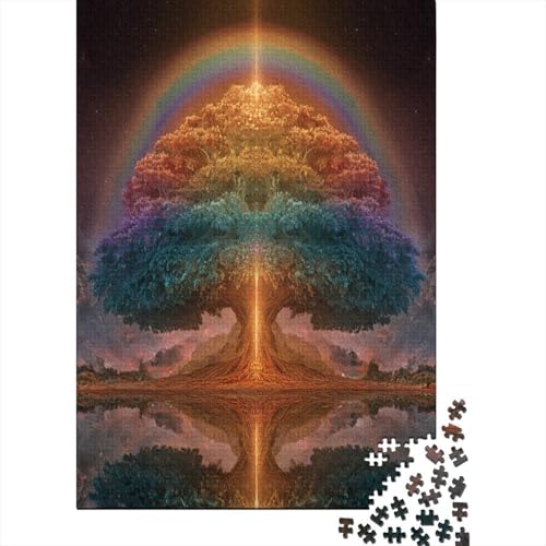 Schöner Regenbogenbaum Rätsel Für Erwachsene |Spirituelle Kunst| 70x50cm/1000pcs Puzzles Lernspiele Home Decor von kaiyun