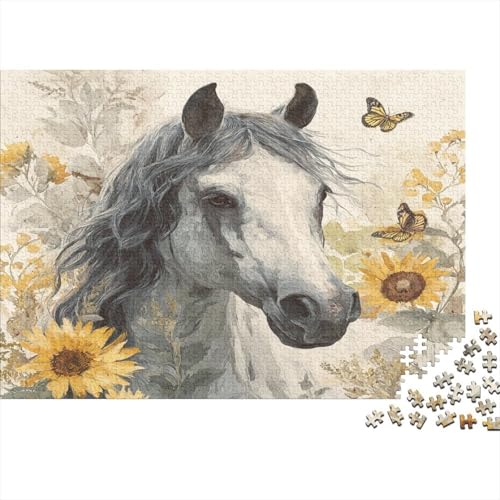 Schöner Schimmel Puzzle 1000pcs (75x50cm) Erwachsene SunBlumes and Butterflies Puzzle,Home Decor von kaiyun