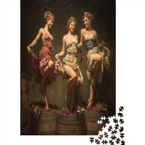 Schönes französisches Dienstmädchen,Rätsel Für Erwachsene 70x50cm/1000pcs,Herausforderungsspiele Trauben Schönes französisches Dienstmädchen,Rätsel Für Erwachsene 70x50cm/1000pcs,Herausforderungsspiele Trauben von kaiyun
