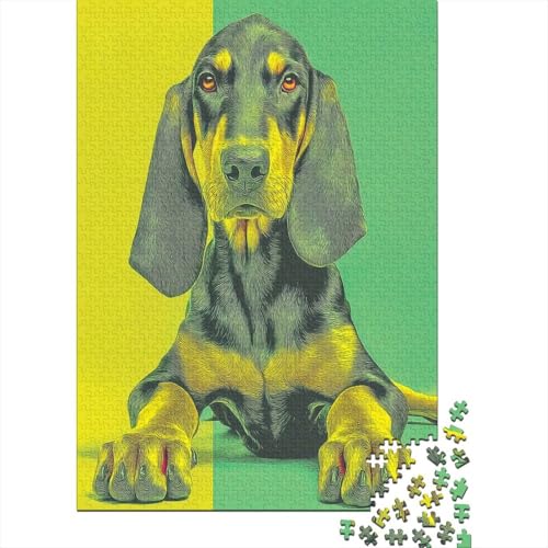 Schwarz-brauner Waschbärhund1000 Teile: Unmögliches Puzzle Für Erwachsene, Spiele, Geschenke, Kinder, Herausforderungs70x50cm/1000pcs von kaiyun