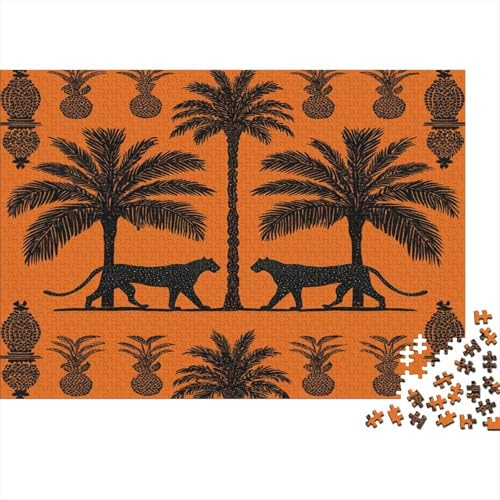 Schwarze Palme 1000pcs (75x50cm) Puzzle, Lernspiel Impossible Leopard Herausforderungsspielzeug Für Erwachsene Teenager von kaiyun