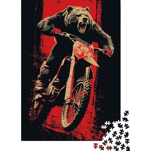 Schwarzer Grizzly 38x26cm/1000pcs Puzzles, Die Für Erwachsene Und Personen Ab 14 Jahren Geeignet Sind Motocross von kaiyun