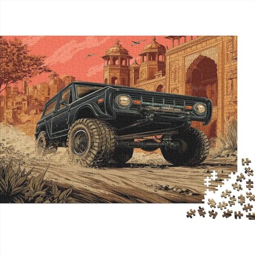 Schwarzer SUV auf der Straße 1000pcs (75x50cm) Puzzles, Die Für Erwachsene Und Personen Ab 14 Jahren Geeignet Sind von kaiyun