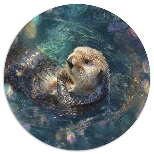 Seeotter Schwimmen in den bunten Wasserwellen 1000pcs (67.5x67.5cm) Puzzles, Die Für Erwachsene Und Personen Ab 14 Jahren Geeignet Sind von kaiyun