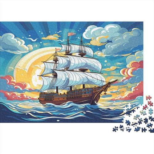 ,Segelboots,1000pcs (75x50cm),DIY-Puzzle Für Erwachsene von kaiyun