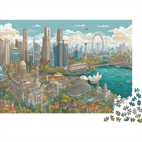 Sehenswürdigkeiten Singapurs 1000pcs (75x50cm) Puzzles, Die Für Erwachsene Und Personen Ab 14 Jahren Geeignet Sind von kaiyun