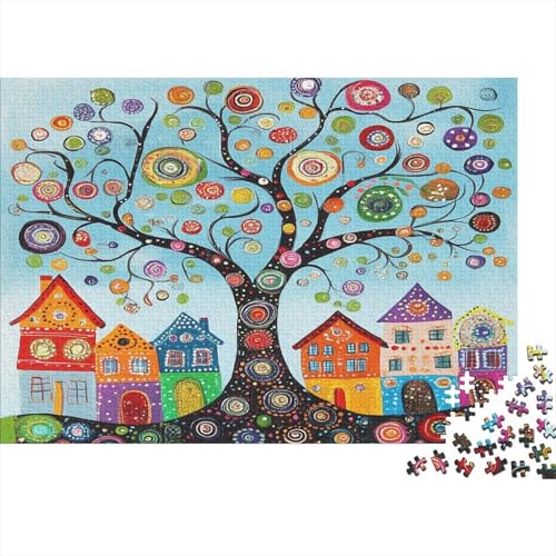 Seltsamer Baum 1000pcs (75x50cm) Puzzle, Lernspiel Impossible Winding Branches and Leuchtende Farben Herausforderungsspielzeug Für Erwachsene Teenager von kaiyun