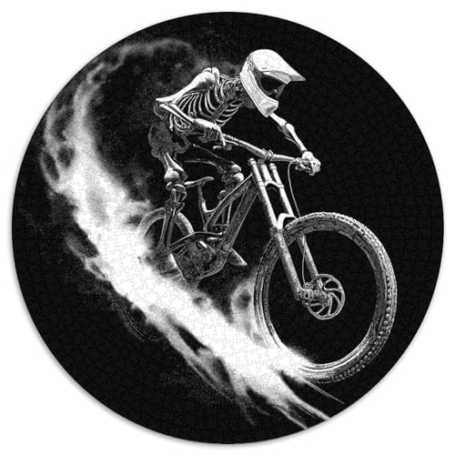 Skelett auf einem Downhill-Bike 1000pcs (67.5x67.5cm) Puzzle, Lernspiel Impossible Herausforderungsspielzeug Für Erwachsene Teenager von kaiyun