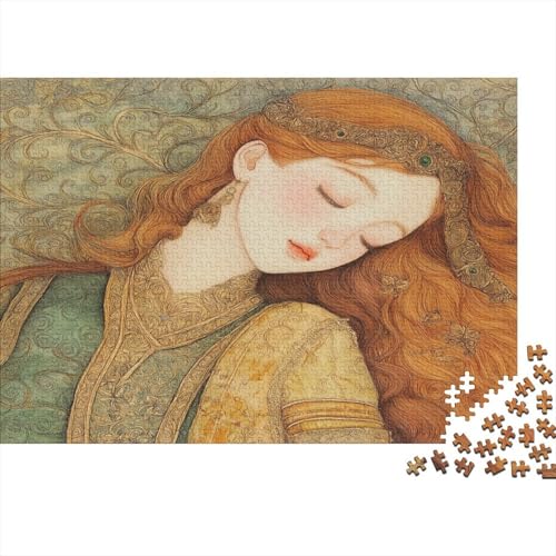Sleeping Mädchen 1000pcs (75x50cm) Puzzle, Lernspiel Impossible Charakterporträt Herausforderungsspielzeug Für Erwachsene Teenager von kaiyun