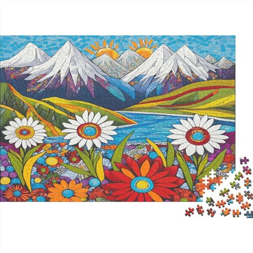 Snow-Capped Peaks 1000pcs (75x50cm) Puzzles, Die Für Erwachsene Und Personen Ab 14 Jahren Geeignet Sind Bunte Blumen von kaiyun