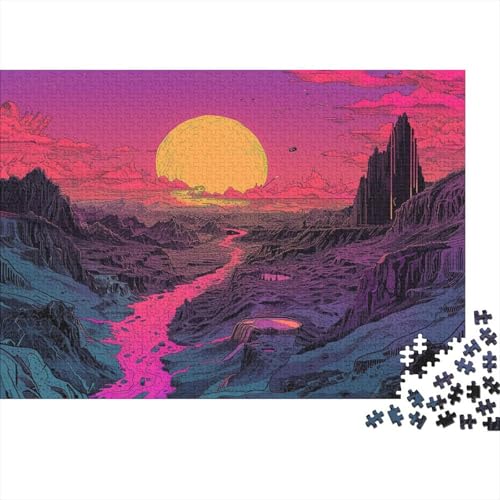Sonne, Linienstil 1000pcs (75x50cm) Puzzles, Die Für Erwachsene Und Personen Ab 14 Jahren Geeignet Sind von kaiyun