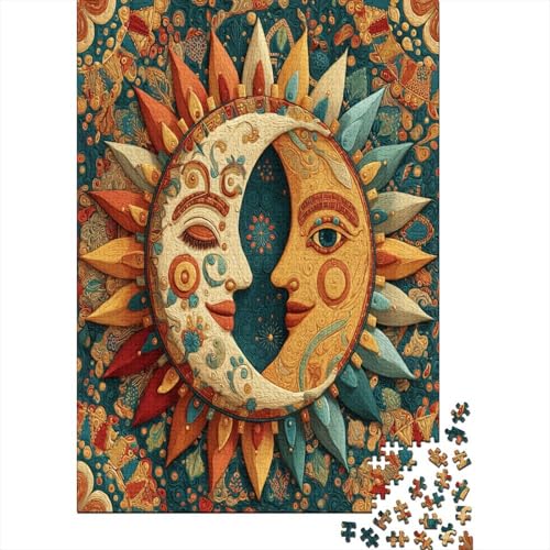 Sonne-Mond-Illustration1000 Teile: Unmögliches Puzzle Für Erwachsene, Spiele, Geschenke, Kinder, Herausforderungs38x26cm/1000pcs von kaiyun