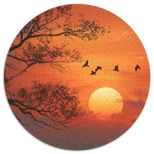Sonnenuntergang am Horizont 1000pcs (67.5x67.5cm) Puzzle, Lernspiel Impossible Vögel und Äste Herausforderungsspielzeug Für Erwachsene Teenager von kaiyun
