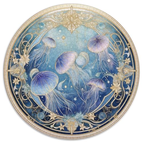 Space, Stars and Qualle 1000pcs (67.5x67.5cm) Schwer Puzzle Lernspiel Impossible Herausforderung Spielzeug Für Erwachsene Kinder von kaiyun