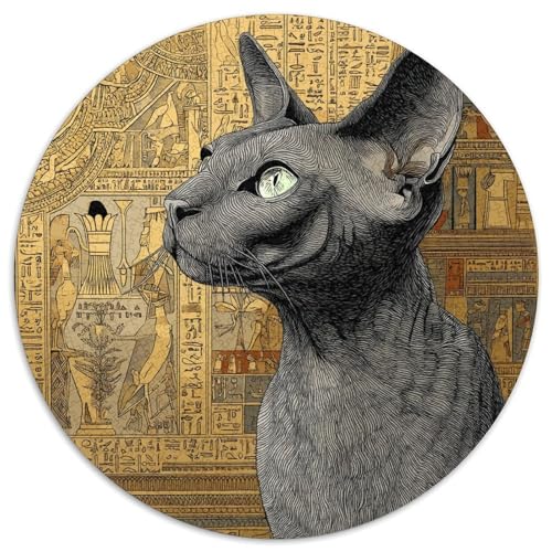 Sphinx Katze Ägyptisches Symbol im Hintergrund Puzzle 1000 Teile Für Erwachsene, Lernspiele, Heimdekoration1000pcs (67.5x67.5cm) von kaiyun