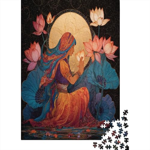 Spirituelle Tochter der Sonne, des Lotus, des Universums 70x50cm/1000pcs Puzzles, Die Für Erwachsene Und Personen Ab 14 Jahren Geeignet Sind von kaiyun