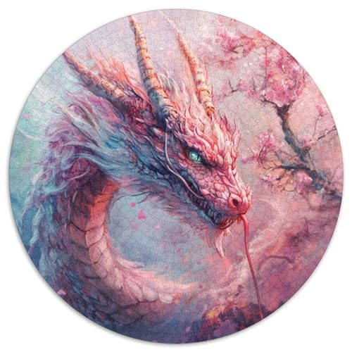 Spring Color Drache Rätsel Für Erwachsene |Pink Blumen| Familienspaß-Puzzles 1000pcs (67.5x67.5cm) von kaiyun