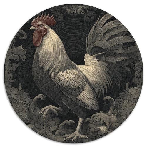 Springender Hahn Puzzle 1000 Teile, Lernspiel, Unmöglich Gotik-Radierung, Anspruchsvolles Spielzeug Für Erwachsene Und Kinder Ab 14 Jahren 1000pcs (67.5x67.5cm) von kaiyun
