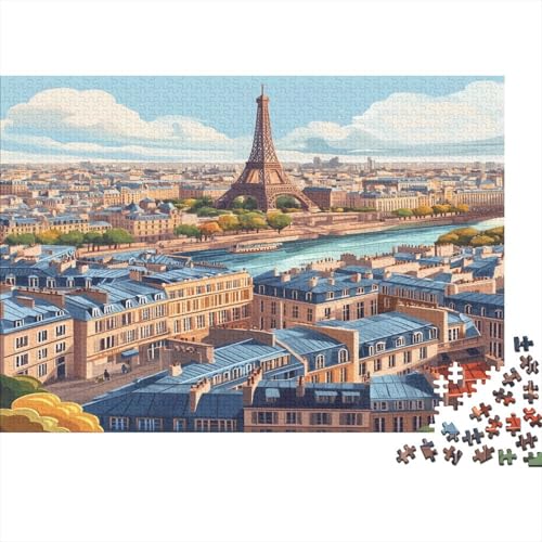Stadt Gebäudes 1000pcs (75x50cm) Erwachsenenpuzzle - Modern Vektor-Stil DIY-Puzzlespielzeug von kaiyun