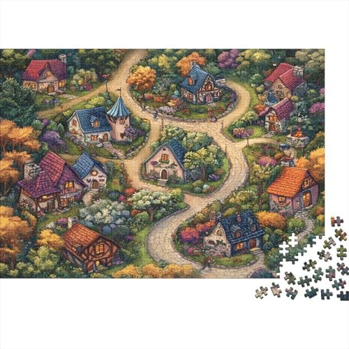 Stadtplan 1000pcs (75x50cm) Puzzles, Die Für Erwachsene Und Personen Ab 14 Jahren Geeignet Sind Vogelperspektive von kaiyun