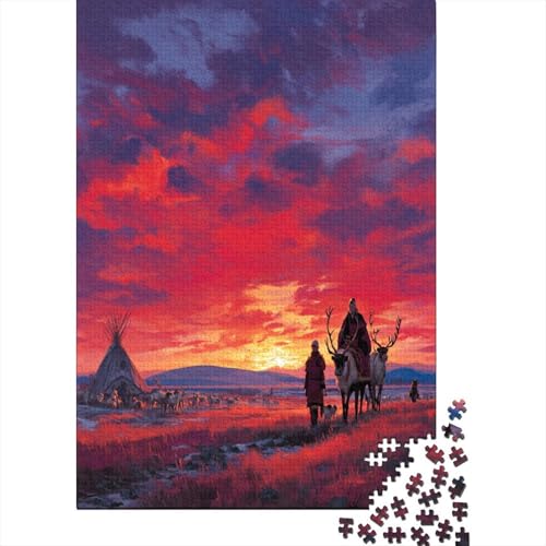 Stammesstamm Puzzle 38x26cm/1000pcs Erwachsene Midnight Sun ReinHirsch Puzzle,Home Decor Stammesstamm Puzzle 38x26cm/1000pcs Erwachsene Midnight Sun ReinHirsch Puzzle,Home Decor von kaiyun