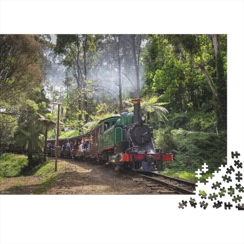 Steam Zug 1000pcs (75x50cm) Schwer Puzzle Lernspiel Impossible Sightseeing-Auto Herausforderung Spielzeug Für Erwachsene Kinder von kaiyun