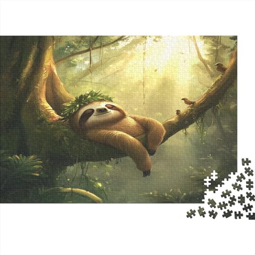 Süßes kleines Faultier Rätsel Für Erwachsene |Wald| Familienspaß-Puzzles 1000pcs (75x50cm) von kaiyun