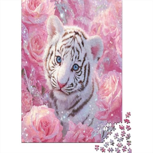 Süßes weißes Tigerjunges 38x26cm/1000pcs Puzzles, Die Für Erwachsene Und Personen Ab 14 Jahren Geeignet Sind Rosa Rose Süßes weißes Tigerjunges 38x26cm/1000pcs Puzzles, Die Für Erwachsene Und Personen Ab 14 Jahren Geeignet Sind Rosa Rose von kaiyun