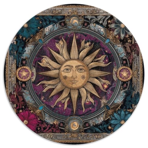 SunAnd Moon Rätsel Für Erwachsene |Floral and Geometric Patterns| 1000pcs (67.5x67.5cm) Puzzles Lernspiele Home Decor von kaiyun