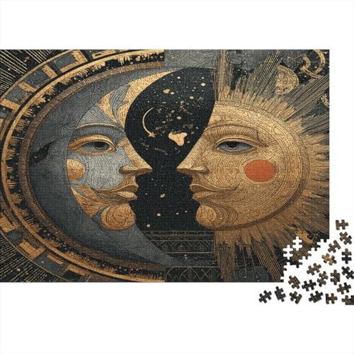 Sunund Mond Stehen Sich gegenüber 1000pcs (75x50cm) Puzzle, Lernspiel Impossible Herausforderungsspielzeug Für Erwachsene Teenager von kaiyun