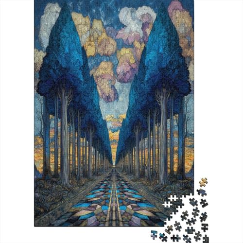 Symmetrical Path Through A Tall Enchanted Wald Puzzle 1000 Teile, Lernspiel, Unmöglich, Anspruchsvolles Spielzeug Für Erwachsene Und Kinder Ab 14 Jahren 38x26cm/1000pcs von kaiyun