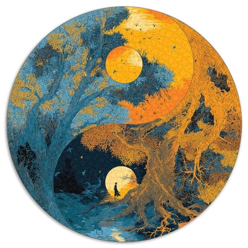 Tai-Chi-Yin-Yang-Symbolrahmen, Verbindung von Bergen und Wasser 1000pcs (67.5x67.5cm) Puzzle, Lernspiel Impossible Herausforderungsspielzeug Für Erwachsene Teenager von kaiyun