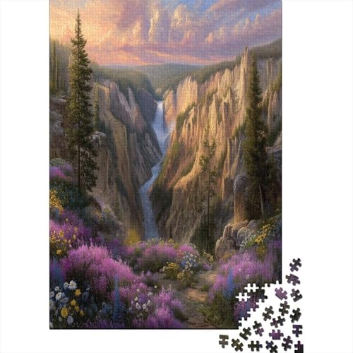Tallandschaft Wild Blumes Wasserfall Sonnenuntergang Puzzle 1000 Teile Für Erwachsene, Lernspiele, Heimdekoration38x26cm/1000pcs Tallandschaft Wild Blumes Wasserfall Sonnenuntergang Puzzle 1000 Teile Für Erwachsene, Lernspiele, Heimdekoration38x26cm/1000pcs von kaiyun
