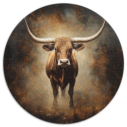 Texas Longhorns 1000pcs (67.5x67.5cm) Puzzle, Lernspiel Impossible Gotische Ästhetik Herausforderungsspielzeug Für Erwachsene Teenager von kaiyun
