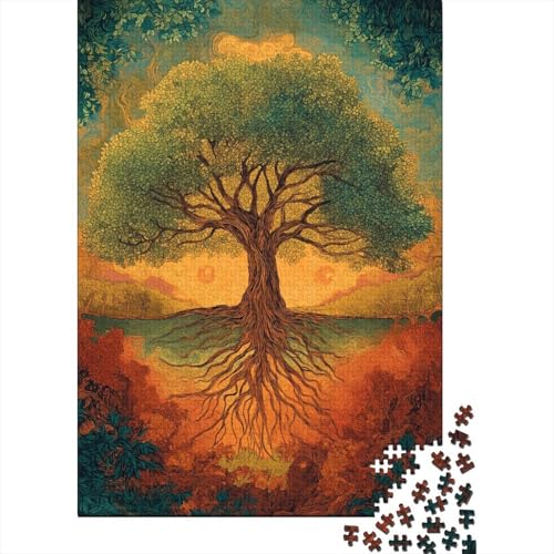 The Roots of The Lebensbaum Go Deep Into The Earth 38x26cm/1000pcs Schwer Puzzle Lernspiel Impossible Herausforderung Spielzeug Für Erwachsene Kinder von kaiyun