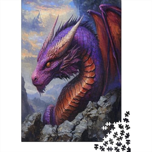 Tier,Red Purple Drache,38x26cm/1000pcs,DIY-Puzzle Für Erwachsene von kaiyun