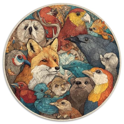Tier 1000pcs (67.5x67.5cm) Puzzle, Lernspiel Impossible Kreisförmige Motive Herausforderungsspielzeug Für Erwachsene Teenager von kaiyun