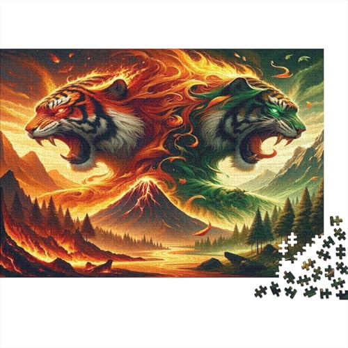 Tiger 1000pcs (75x50cm) Schwer Puzzle Lernspiel Impossible Vulkan Herausforderung Spielzeug Für Erwachsene Kinder von kaiyun