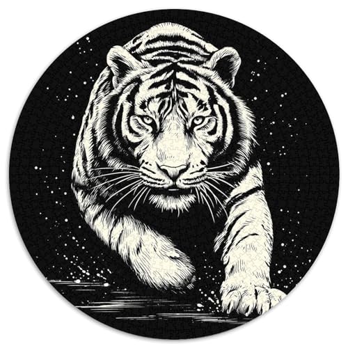 Tiger im schwarzen Hintergrund 1000pcs (67.5x67.5cm) Schwer Puzzle Lernspiel Impossible Herausforderung Spielzeug Für Erwachsene Kinder von kaiyun